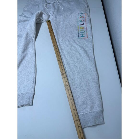 Hurley Men’s Joggers Multicolor Logo Gray Cotton Blend Drawstring Size L - Picture 7 of 12